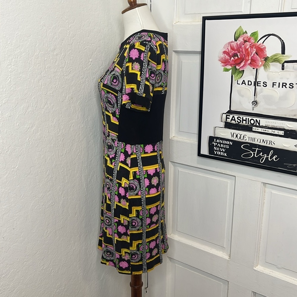 Vintage Versus Versace “Information is Power” Print Shirt Dress Size M - Picture 3 of 11